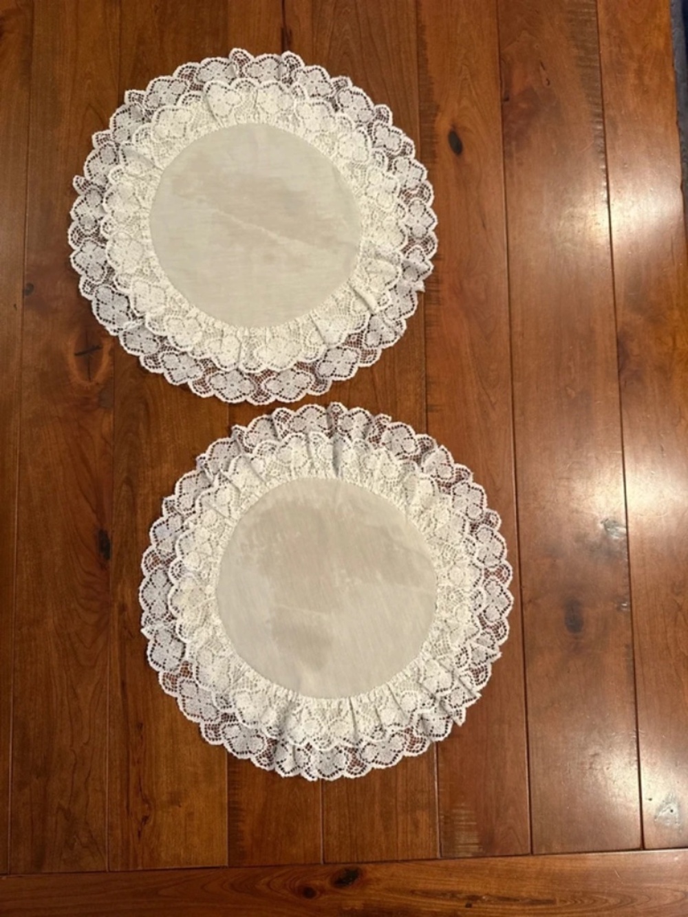 Vintage Handmade Round 16.5” Lace Doilies